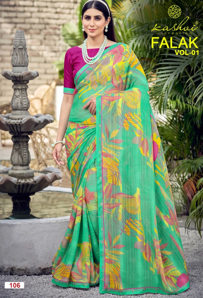 Falak Vol 1 By Kashvi Georgette Fancy Printed Saree